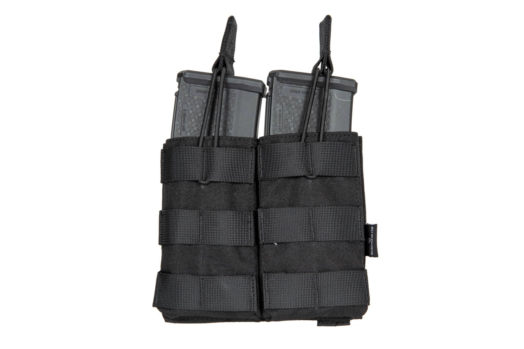 Podwójna ładownica MOLLE na 2 magazynki typu M4/M16 - czarna OD-G-IVG-19-031144-00 asgbox.pl asgbox.pl - Podwójna ładownica MOLLE na 2 magazynki typu M4/M16 - czarna