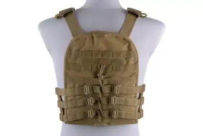 Kamizelka typu plate carrier z odpinanym panelem - tan - obrazek 3