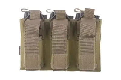 Potrójna ładownica Open Top na magazynki M4/M16 + pistoletowe - khaki - obrazek 2