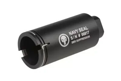 asgbox.pl - Tłumik płomienia / koncentrator gazów wylotowych Navy Seal - Czarny