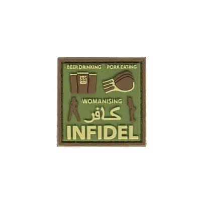asgbox.pl - Naszywka 3D infidel - zielona