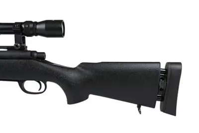 Replika karabinu snajperskiego SW-04J Army z lunetą i dwójnogiem (Upgraded) - czarna - obrazek 3