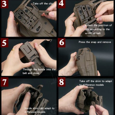 Alternative view of WST GB-34 Universal Holster for Compact Pistols, Right Hand - Black