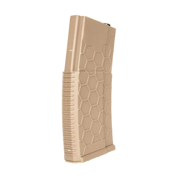asgbox.pl - Polimerowy magazynek mid-cap HX 120 kulek do replik M4/M16 - tan