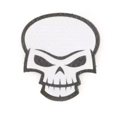 asgbox.pl - Naszywka IR - Czaszka 2 - biała