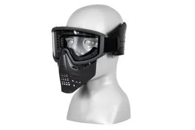 Maska z goglami JT full Face - czarna - obrazek 2