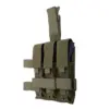 Potrójna ładownica udowa na magazynki typu MP5 - oliwkowa OD-G-GFT-19-009684-00 asgbox.pl asgbox.pl - Potrójna ładownica udowa na magazynki typu MP5 - oliwkowa