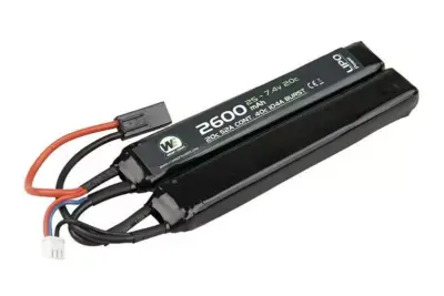 Akumulator LiPo 2600mAh 7.4V 20C - dwudzielny - obrazek 2