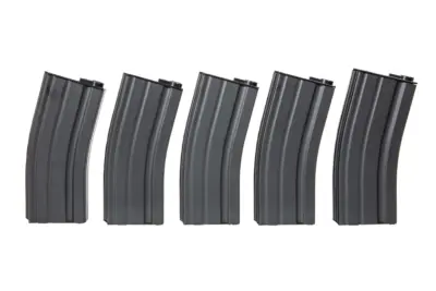 Zestaw 5 magazynków low-cap 70 kulek do M4/M16 - czarny - obrazek 3