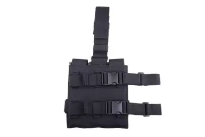 Potrójna ładownica udowa na magazynki typu MP5 - czarna - obrazek 2