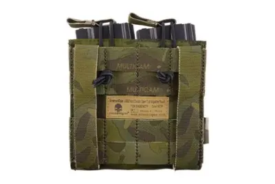 asgbox.pl - Podwójna ładownica Open Top na magazynki M4/M16 + pistoletowe - Multicam Tropic