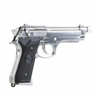 Alternative view of Replika pistoletu SR92 z tłumikiem - srebrna