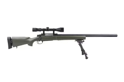 Replika karabinu snajperskiego SW-04J Army (z lunetą i dwójnogiem) - oliwkowa - obrazek 3