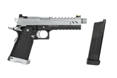 Replika pistoletu Hi-capa 5.1 Split Slide - czarna / chrom - obrazek 4