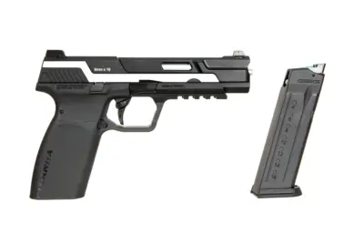Replika pistoletu Piranha MK I - srebrna - obrazek 3