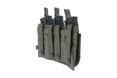 Potrójna ładownica OPEN na magazynki AK - ranger green - obrazek 2