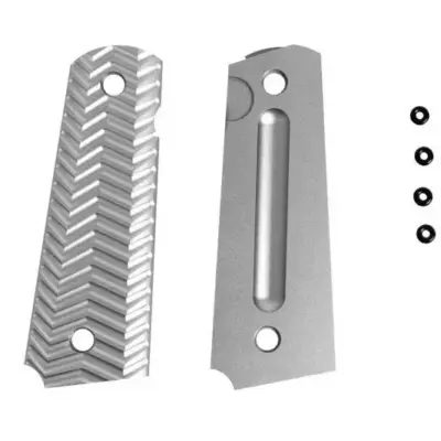 asgbox.pl - Aluminiowe okładziny chwytu TYPE C do pistoletów typu Colt 1911 - szare