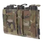 asgbox.pl - Potrójna ładownica Open Top na magazynki M4/M16 + pistoletowe - Multicam