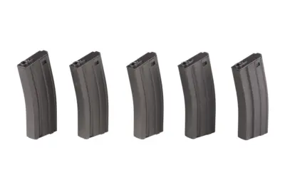 Zestaw 5 magazynków low-cap 70 kulek do M4/M16 - szary - obrazek 2