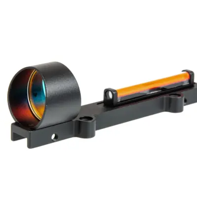 asgbox.pl - Replika celownika kolimatorowego 1X28 Fiber Red Circle do strzelby - czarna