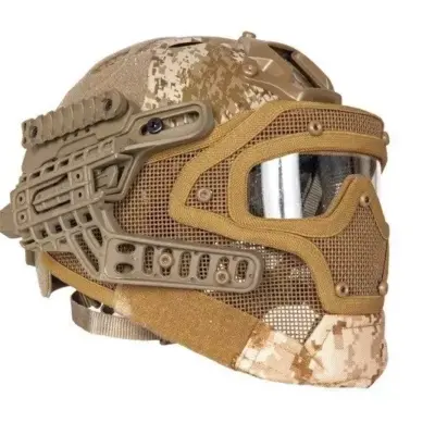 Alternative view of Replika kasku FAST PJ G4 System z osłoną twarzy - Desert