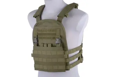 Kamizelka typu plate carrier z odpinanym panelem - oliwkowa - obrazek 2