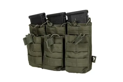 Potrójna ładownica na 6 magazynków typu M4/M16 - oliwkowa - obrazek 2