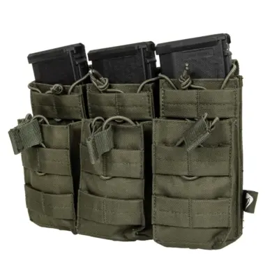 Potrójna ładownica na 6 magazynków typu M4/M16 - oliwkowa VIP-19-030482-00 asgbox.pl