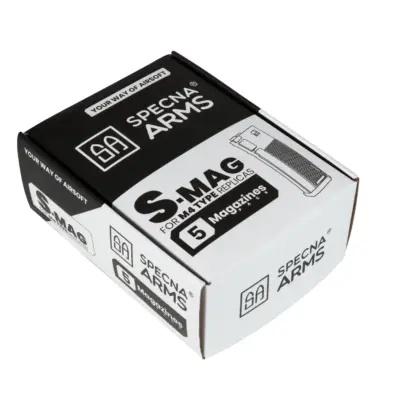 asgbox.pl - Zestaw 5 magazynków S-Mag Mid-Cap na 125 kulek - Chaos Grey