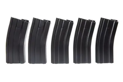 Zestaw 5 magazynków low-cap 70 kulek do M4/M16 - czarny - obrazek 2