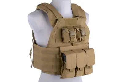 Kamizelka taktyczna typu Plate Carrier - tan - obrazek 5