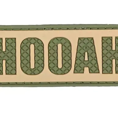 asgbox.pl - Naszywka 3D - Hooah - oliwkowa