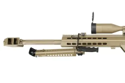 Replika karabinu wyborowego SW-02A CQB z lunetą i dwójnogiem - tan - obrazek 3