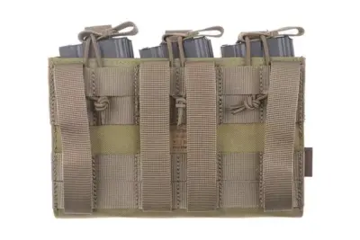 Potrójna ładownica Open Top na magazynki M4/M16 + pistoletowe - khaki - obrazek 3