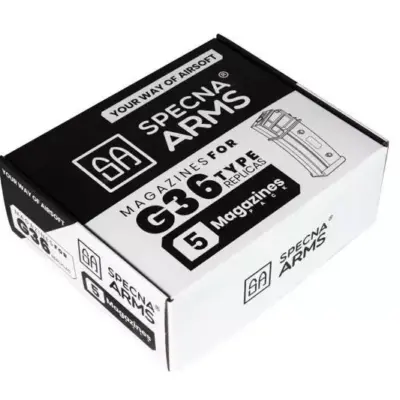 Alternative view of Zestaw 5 magazynków Mid-Cap na 120 kulek do replik G36