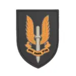 asgbox.pl - Naszywka 3D - Who Dares Wins - pomarańczowa
