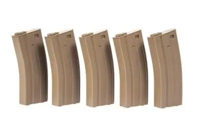 Zestaw 5 magazynków real-cap 30 kulek do M4/M16 - tan - obrazek 4