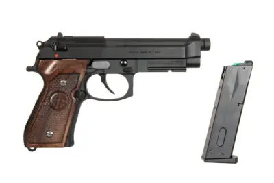 Replika pistoletu GPM92 GP2 walnut grip edition - czarna - obrazek 3