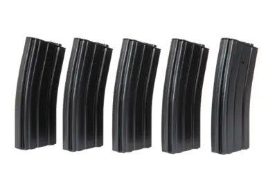 Zestaw 5 magazynków low-cap 70 kulek do M4/M16 - czarny - obrazek 3