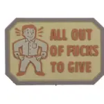 asgbox.pl - Naszywka 3D - All Out - tan