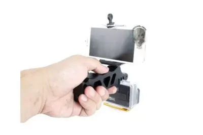 Aluminiowy wysięgnik, stojak i chwyt na kamerę GoPro Hero 3 / 3+ - Czarny - obrazek 3