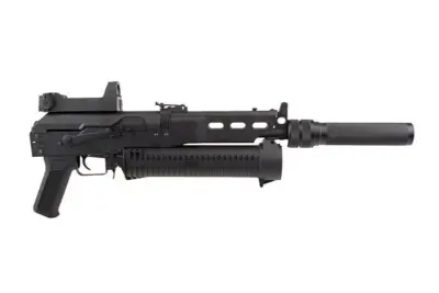 Replika pistoletu maszynowego PP-19 Bizon z tłumikiem i kolimatorem - obrazek 3