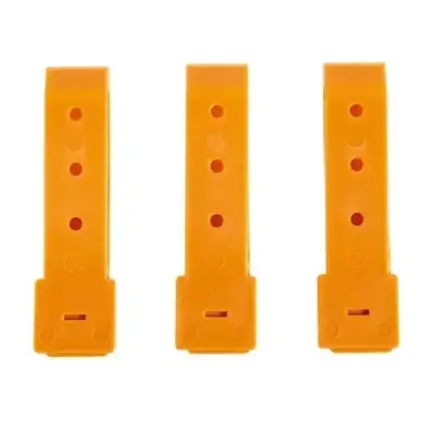 asgbox.pl - Zestaw 3 polimerowych klamer 3 - pomarańczowy