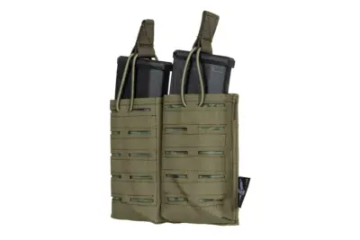 asgbox.pl - Podwójna ładownica Laser-Cut MOLLE na 2 magazynki typu M4/M16 - Ranger Green