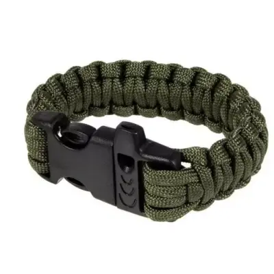 asgbox.pl - Bransoletka survivalowa (fastex) - olive drab