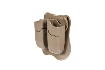 asgbox.pl - Podwójna ładownica na magazynki pistoletowe Glock - Tan