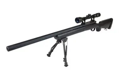 Replika karabinu snajperskiego SW-04J Army z lunetą i dwójnogiem (Upgraded) - czarna - obrazek 5