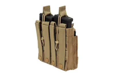 Podwójna ładownica na 4 magazynki typu M4/M16 - Coyote - obrazek 3