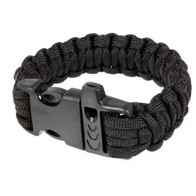 asgbox.pl - Bransoletka survivalowa (fastex) - czarna