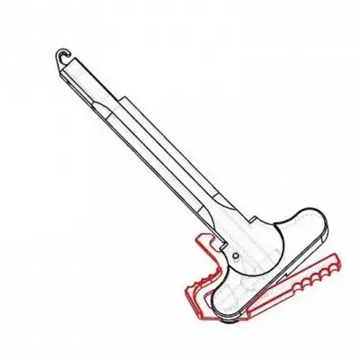 Alternative view of Powiększony chwyt dźwigni zamka CNC do replik M4/M16 - srebrny